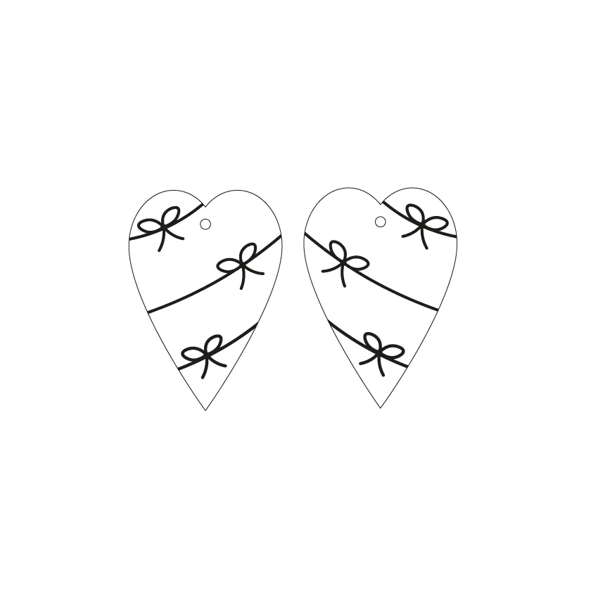 © Vintage Hearts - 2 pair Set - 5 styles