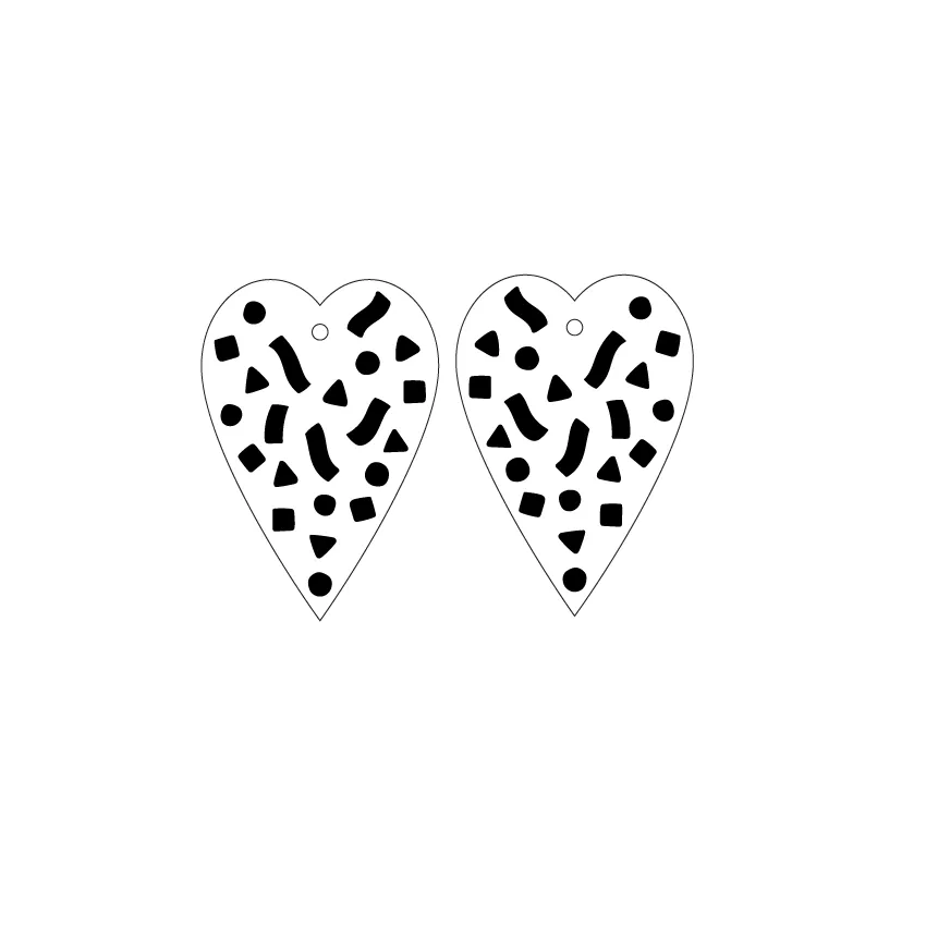 © Vintage Hearts - 2 pair Set - 5 styles