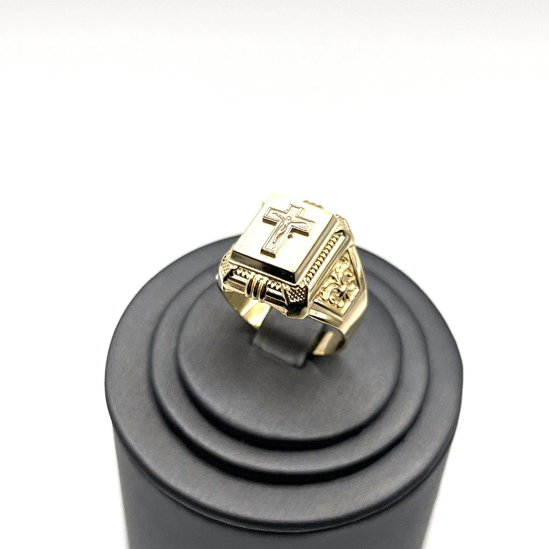 10KT CROSS RING