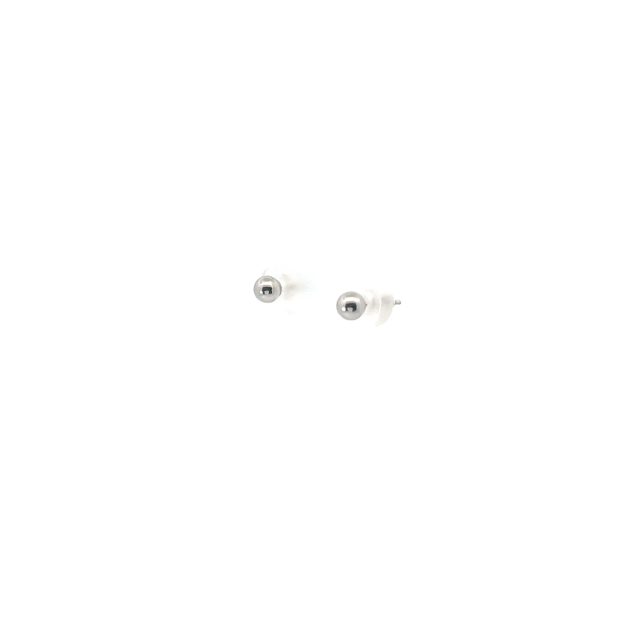 14k Yellow and White Gold 4mm Ball Stud Earrings