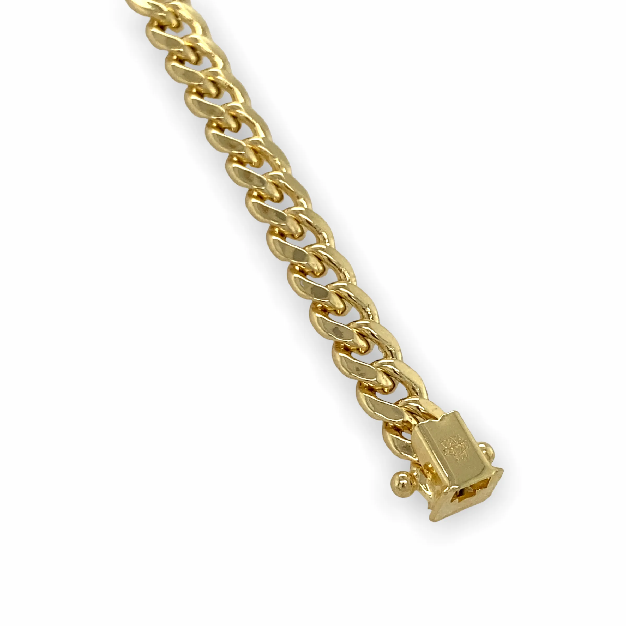 14K Yellow Gold 22" Semisolid Cuban Link Chain