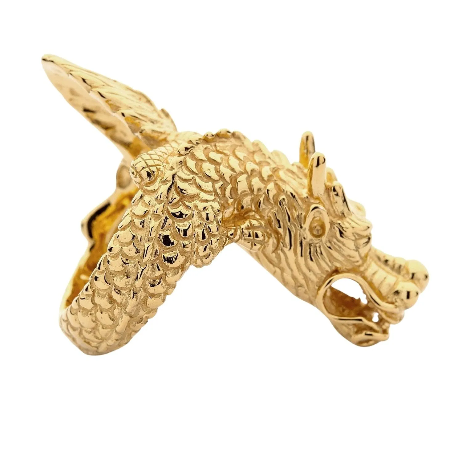 14K Yellow Gold Dragon Ring