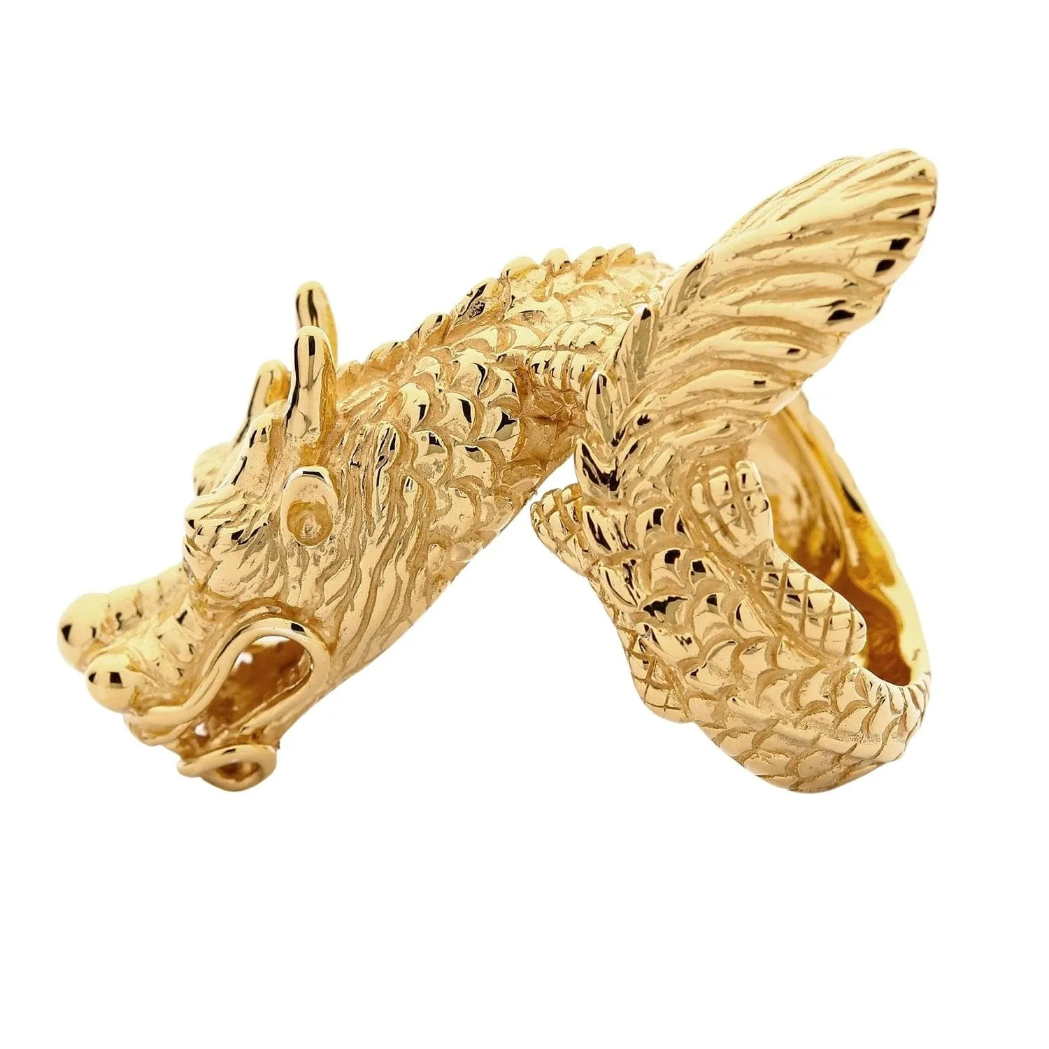 14K Yellow Gold Dragon Ring