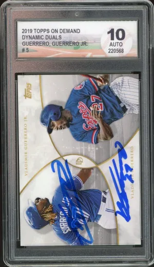 2019 Topps On Demand Vladimir Guerrero Sr. & Jr. Dynamic Dual JSA DGA 10 Auto RC
