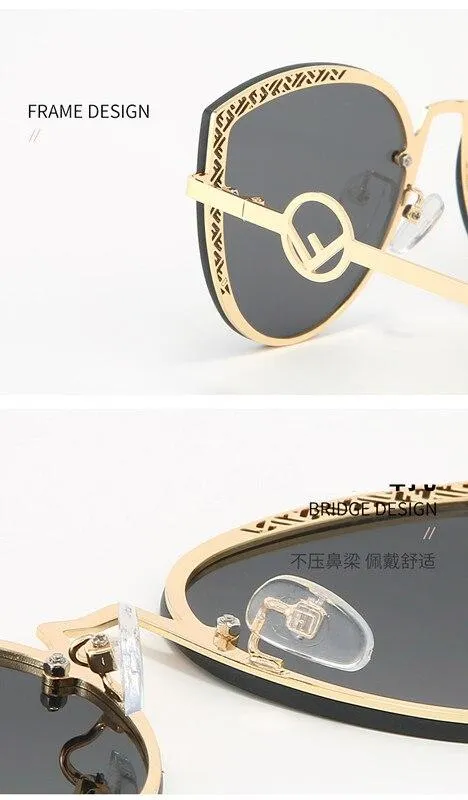 2021 New Style Retro F Women Men Oversized SunGlasses Shades UV400 Accessory Eyeglasses