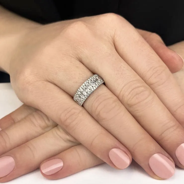 2.16 ct. Baguette And Round Diamond Wedding Band