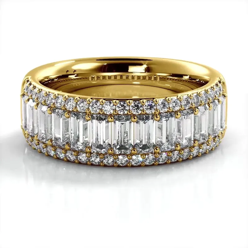 2.16 ct. Baguette And Round Diamond Wedding Band