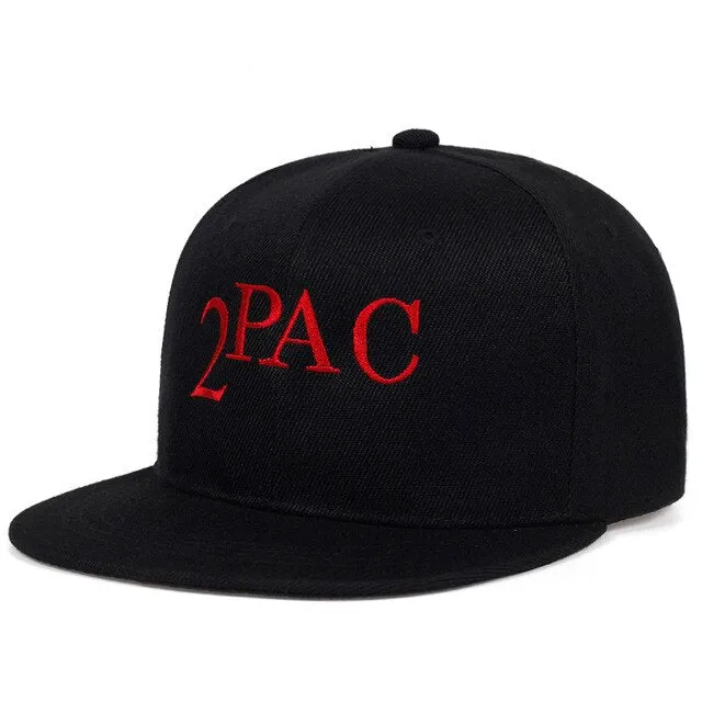 2PAC Letter Baseball Cap 100% cotton Men Women  Snapback Hats SJA