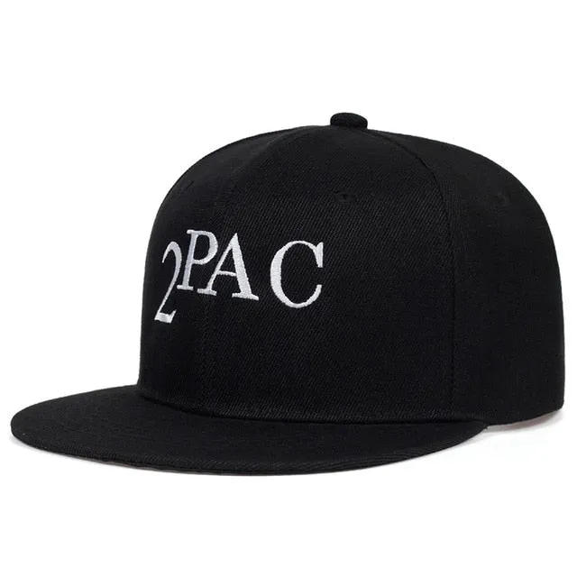 2PAC Letter Baseball Cap 100% cotton Men Women  Snapback Hats SJA