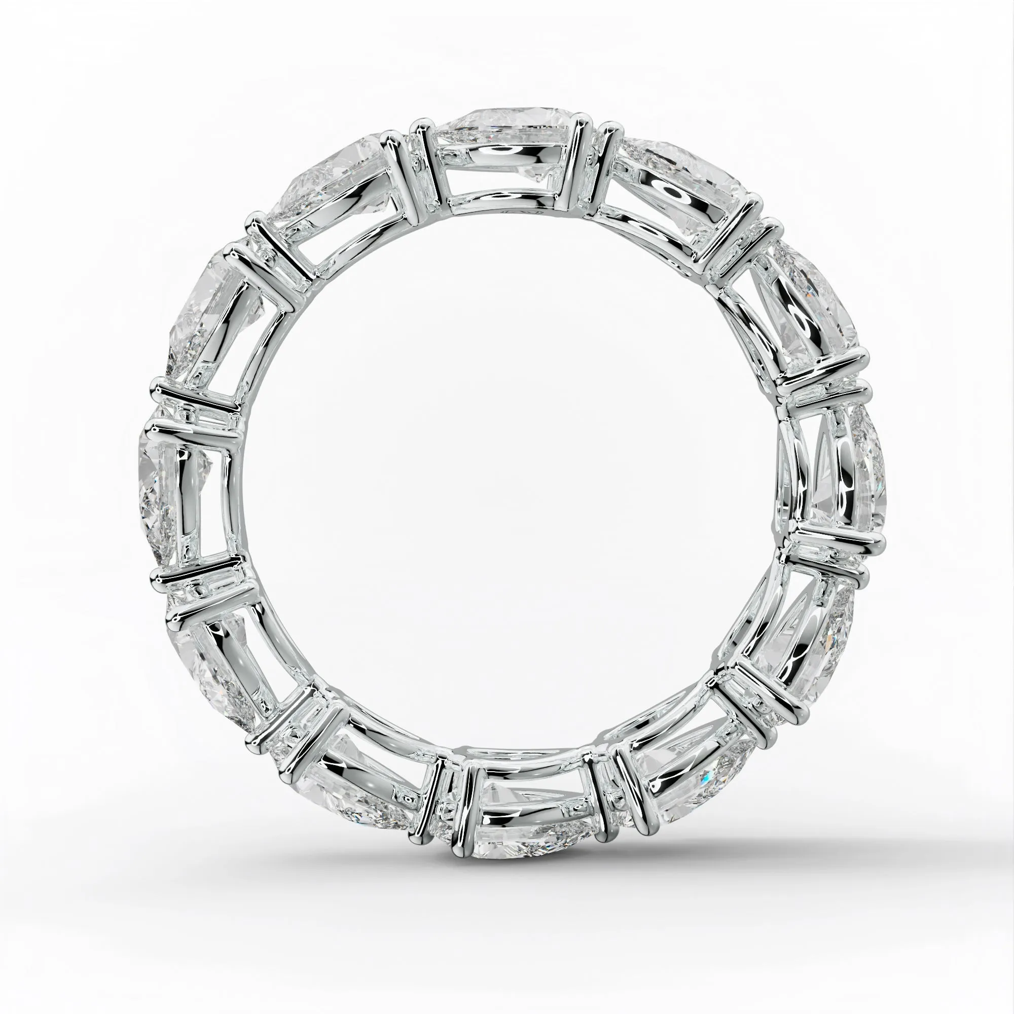 3.0 Carat East West Pear Shape Diamond Eternity Band