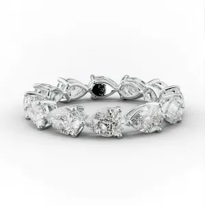 3.0 Carat East West Pear Shape Diamond Eternity Band