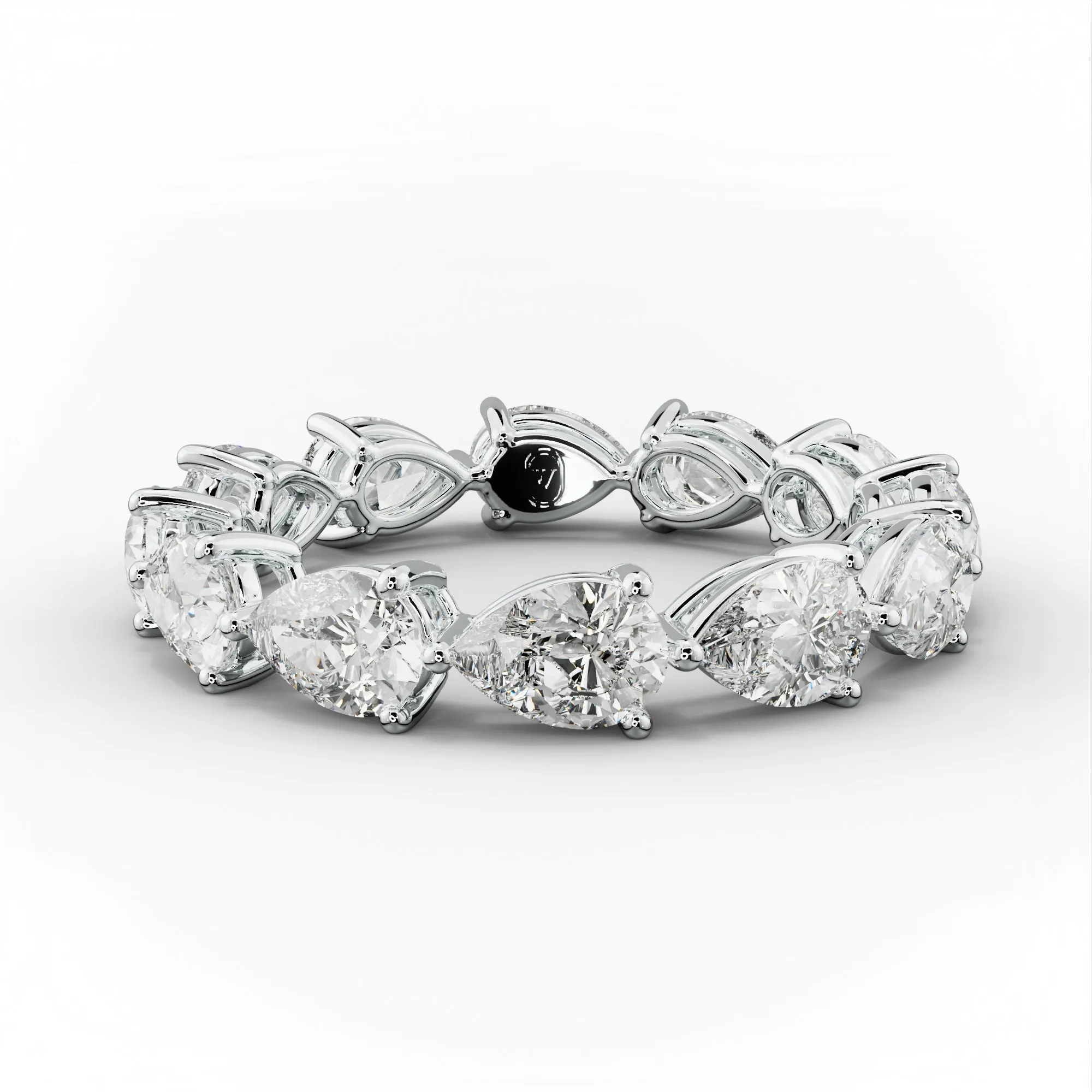 3.0 Carat East West Pear Shape Diamond Eternity Band