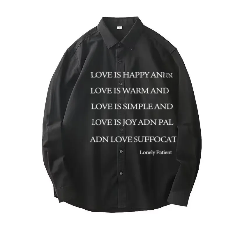 3endlesss. Melancholy Trend Letters ”LOVE IS ？！“ Retro Shirt