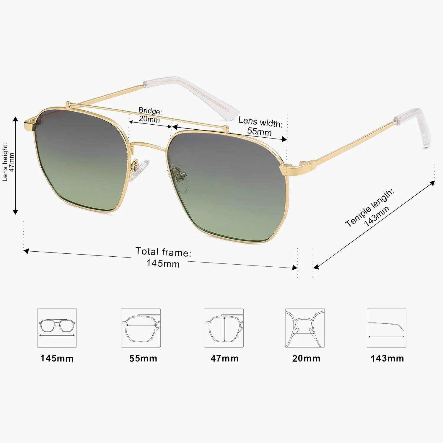 6 Colors - Classic Fashion Sunglasses