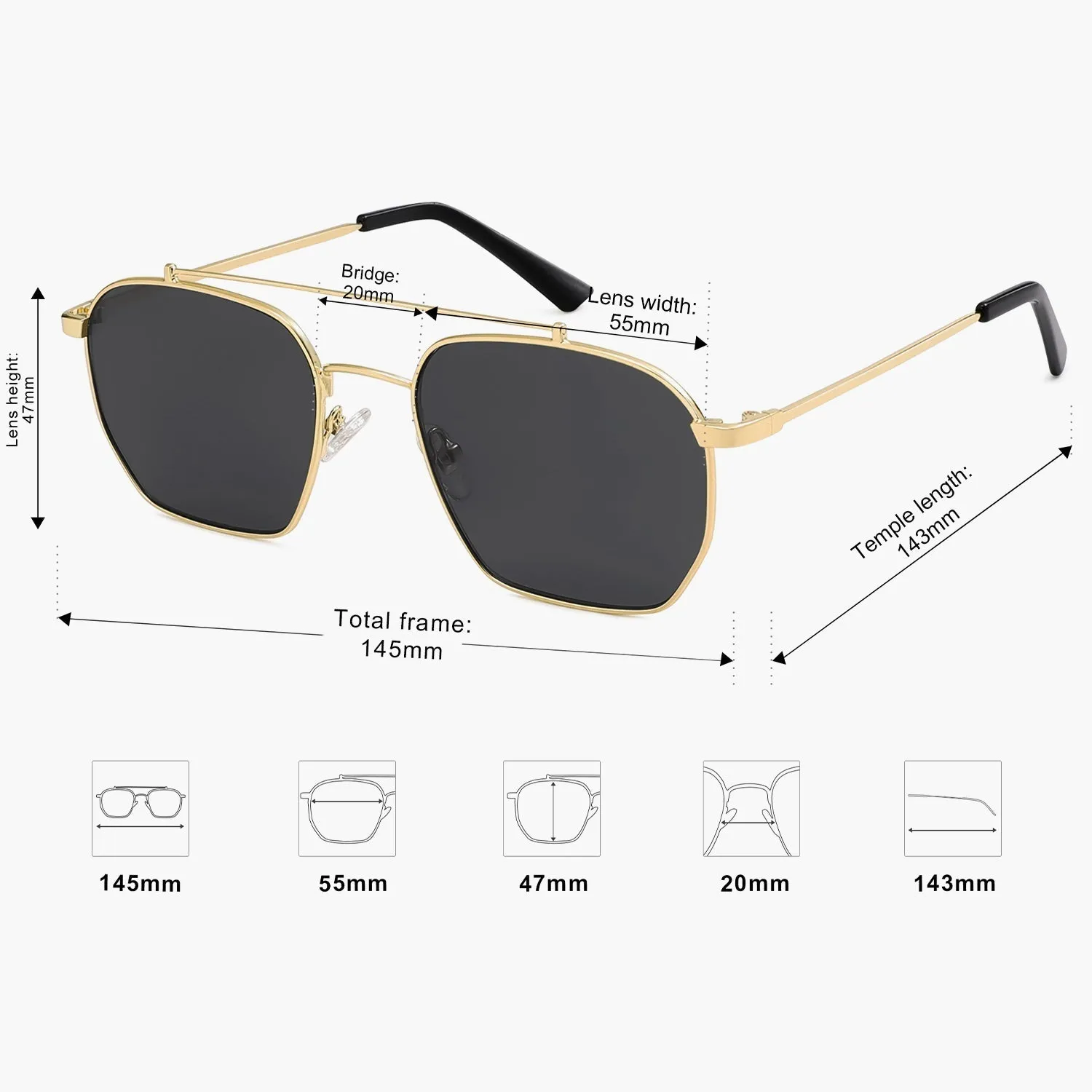 6 Colors - Classic Fashion Sunglasses