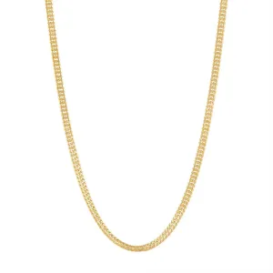 9ct Yellow Gold Diamond Cut Curb Chain Necklace 60cm