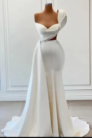 A-Line Sweetheart One Shoulder Asymmetric Prom Dress