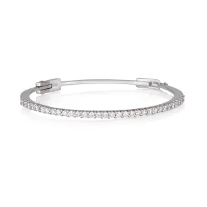 A sophisticated diamond bar bangle