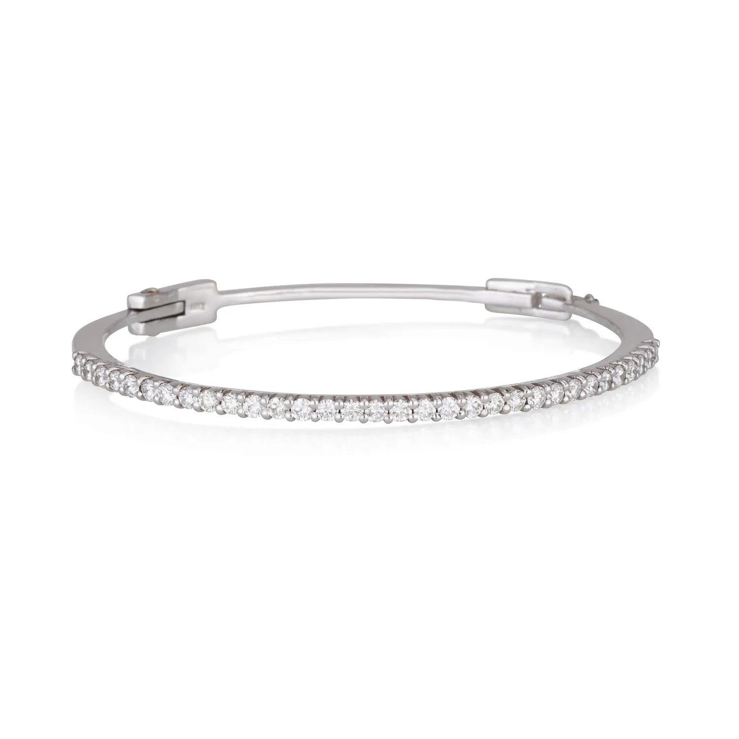 A sophisticated diamond bar bangle