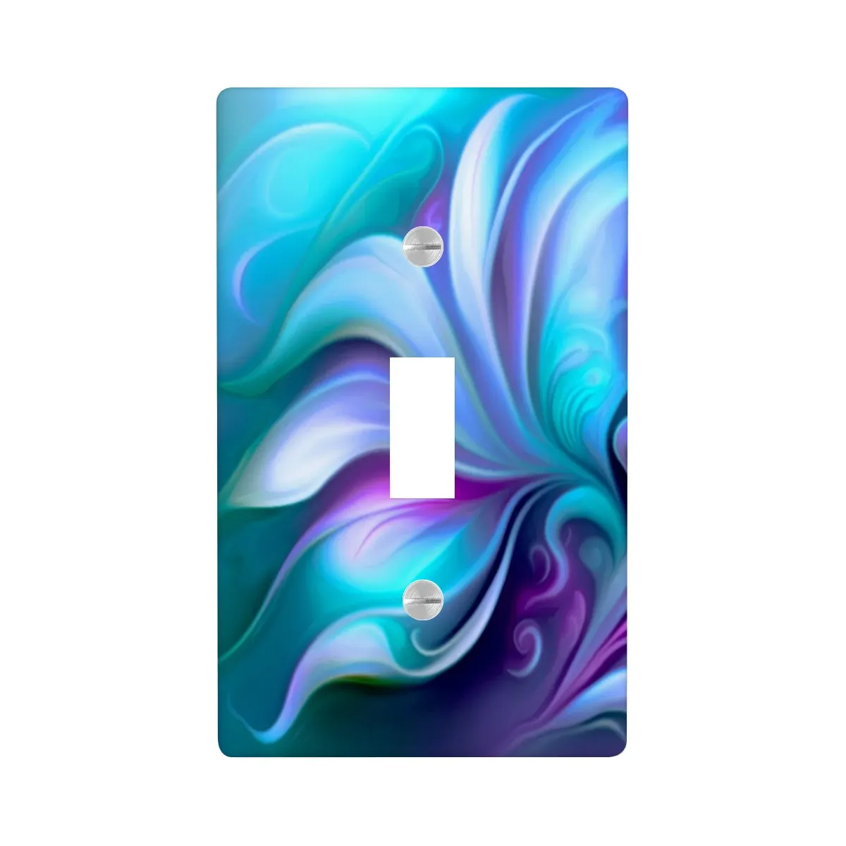 Abstract Art Switch Plate Cover,  Blue and Purple Unique Home Decor, Two Sizes