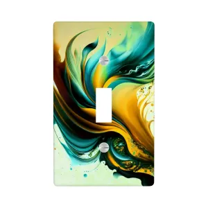 Abstract Art Switch Plate Cover,  Dragon's Eye Design, Unique Home Decor, Two Sizes