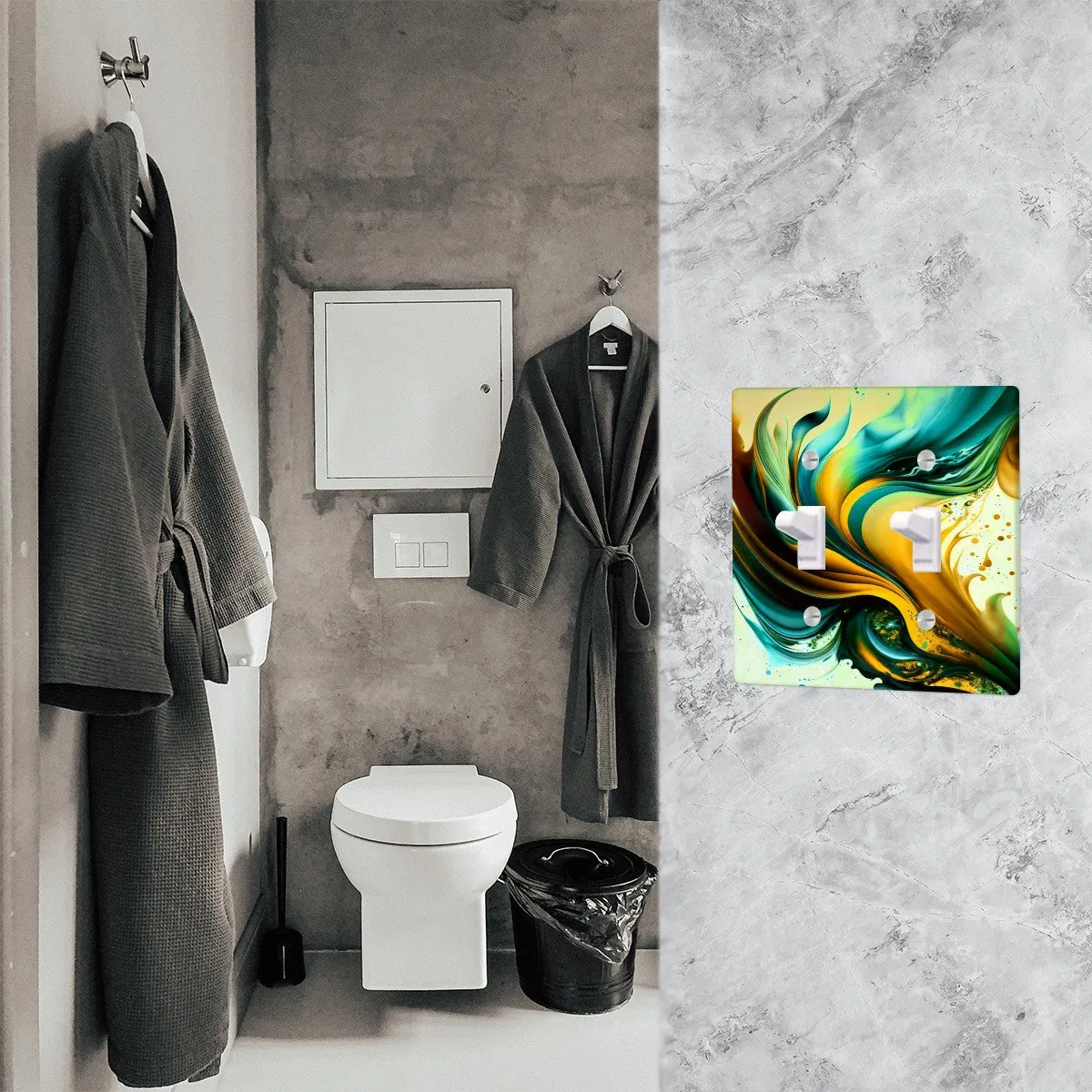 Abstract Art Switch Plate Cover,  Dragon's Eye Design, Unique Home Decor, Two Sizes