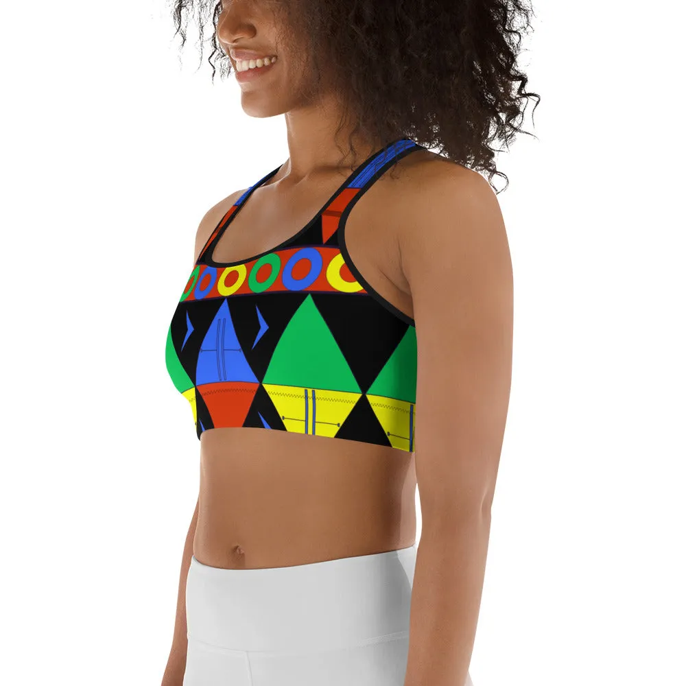 African Tribal Print Sports bra - South Africa