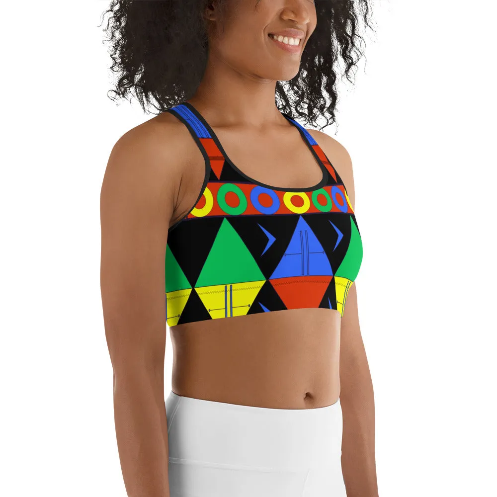 African Tribal Print Sports bra - South Africa