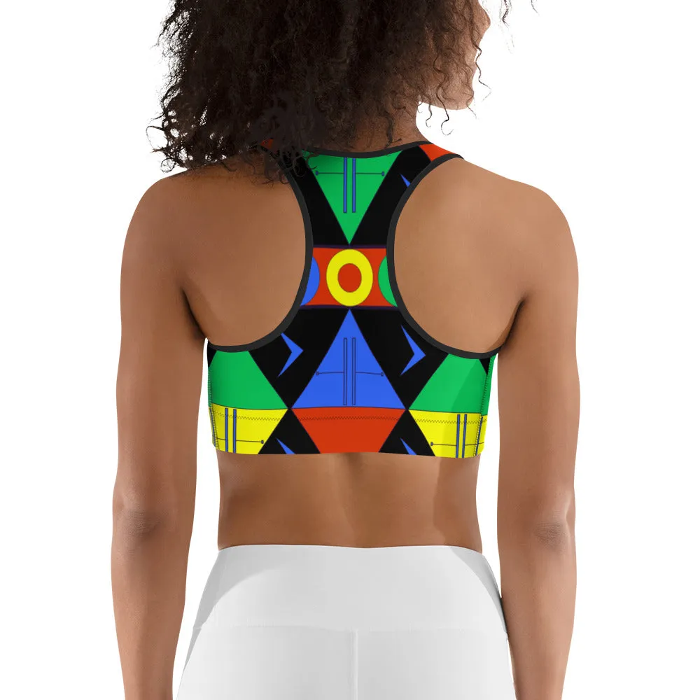 African Tribal Print Sports bra - South Africa