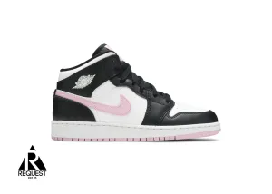 Air Jordan 1 Retro Mid “White Black Light Arctic Pink”
