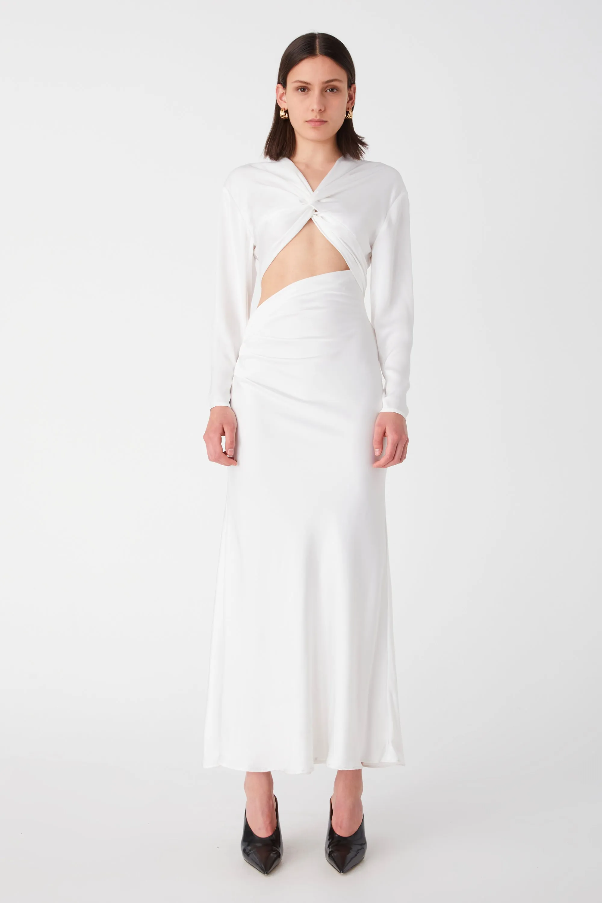 AKSANA SATIN MIDI DRESS