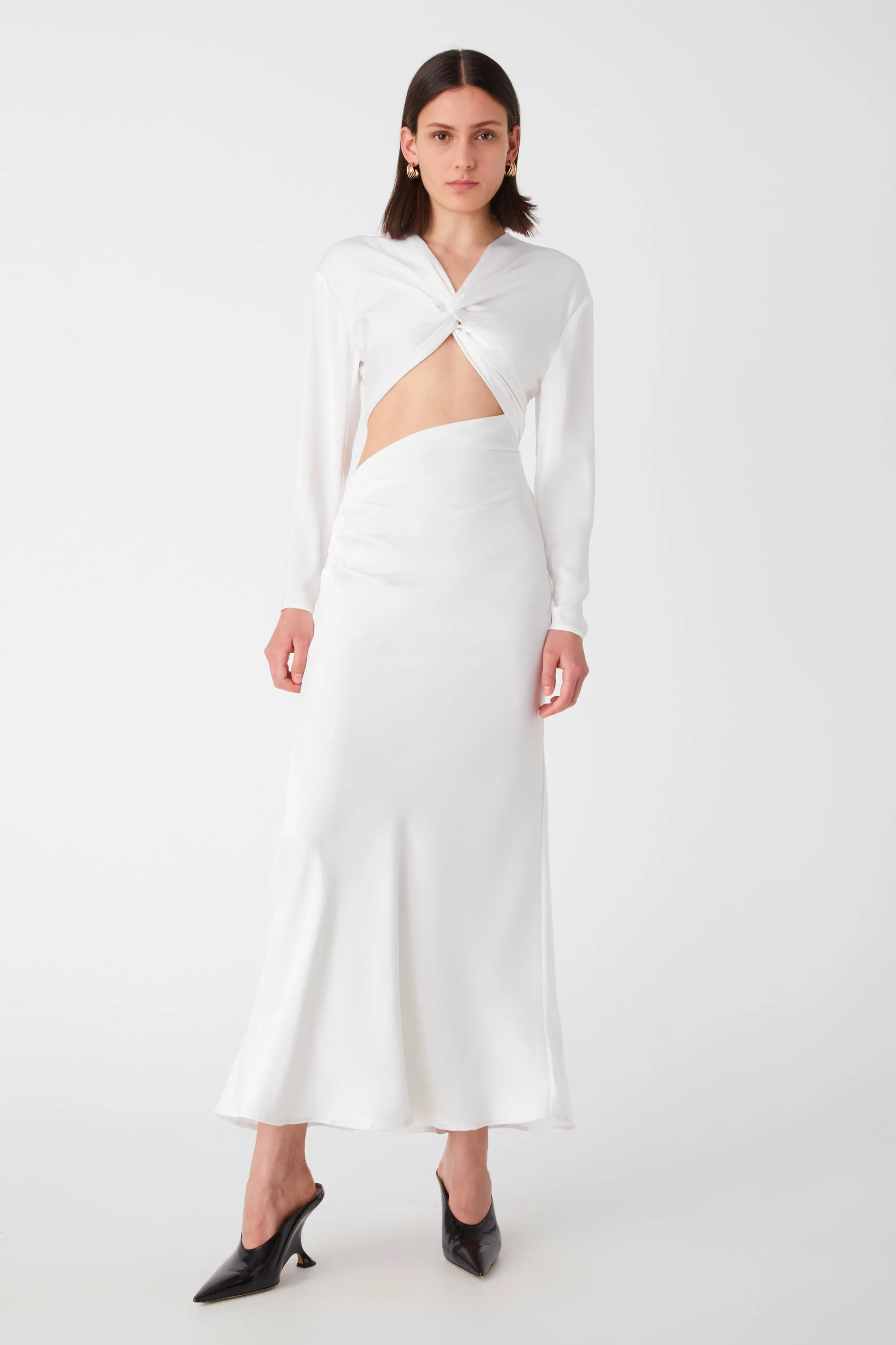 AKSANA SATIN MIDI DRESS