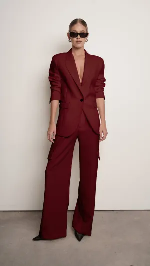 Aria Blazer - Burgundy