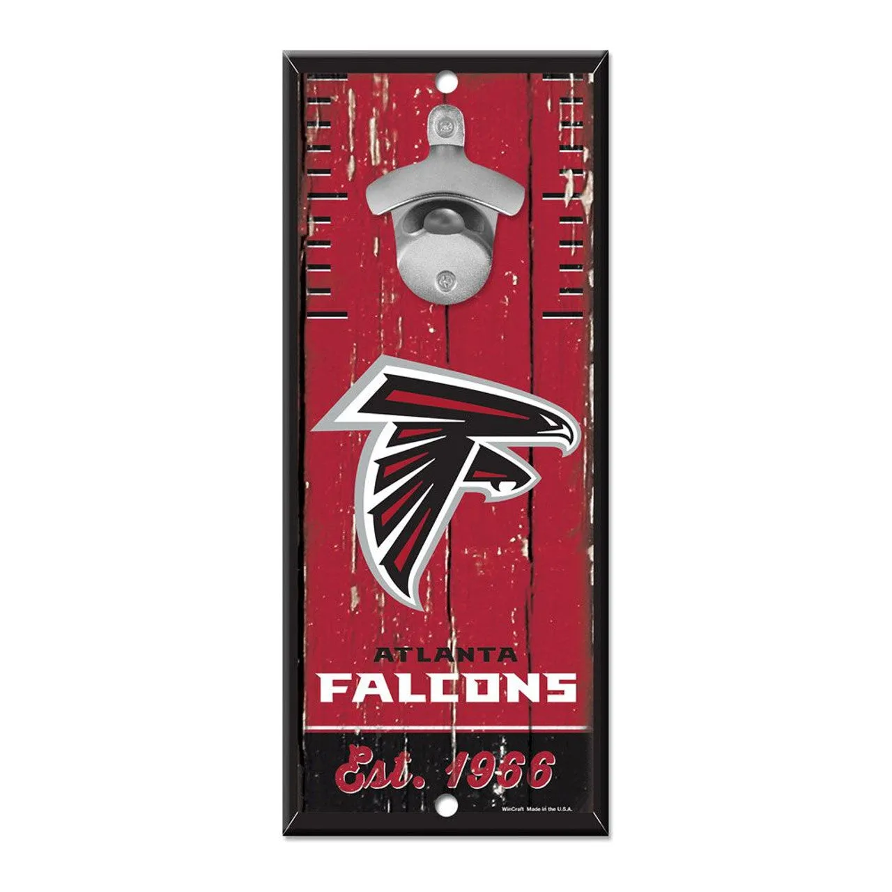 Atlanta Falcons Sign Wood 5x11 Bottle Opener