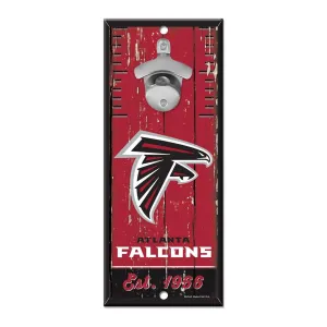 Atlanta Falcons Sign Wood 5x11 Bottle Opener