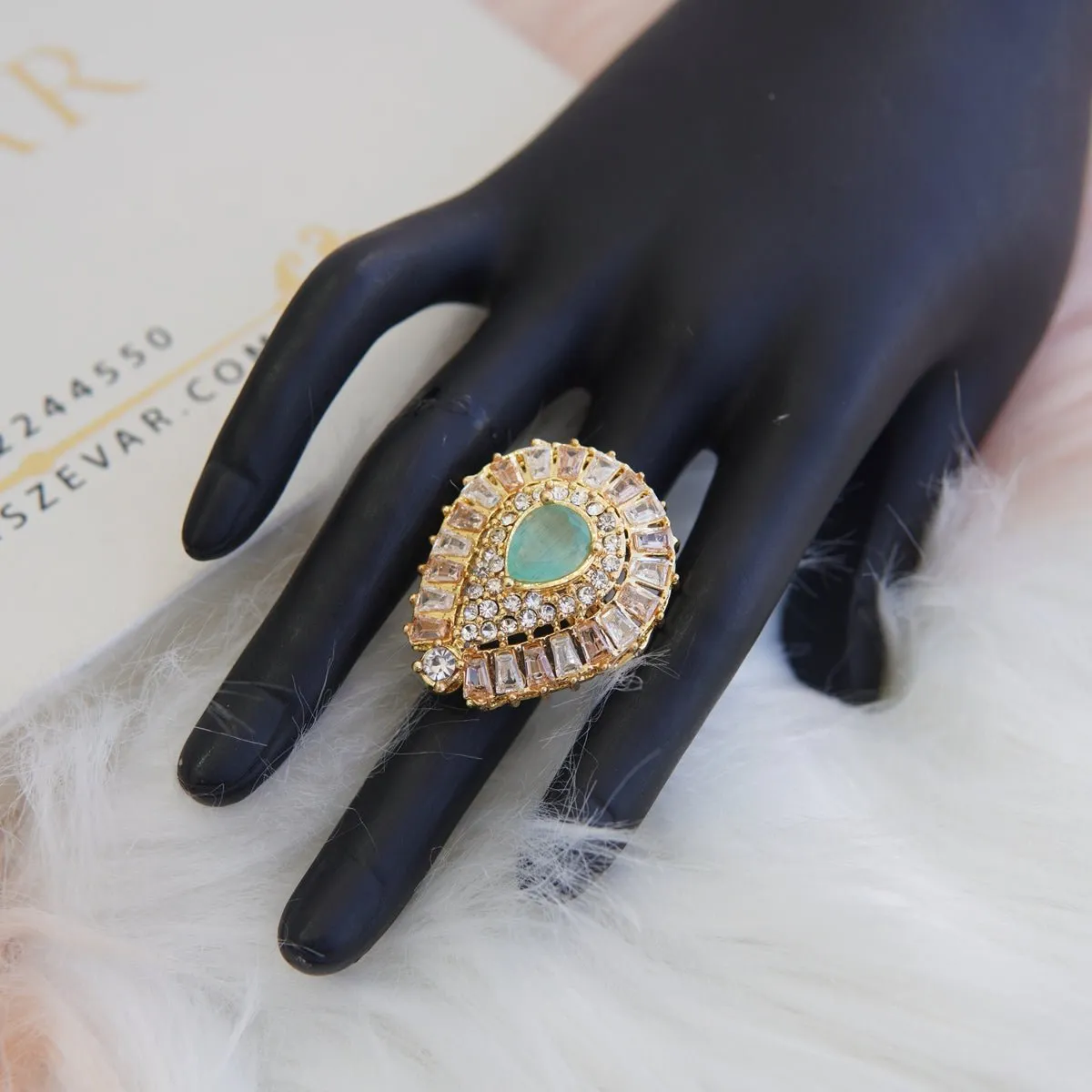 Badami Zircon Finger Ring