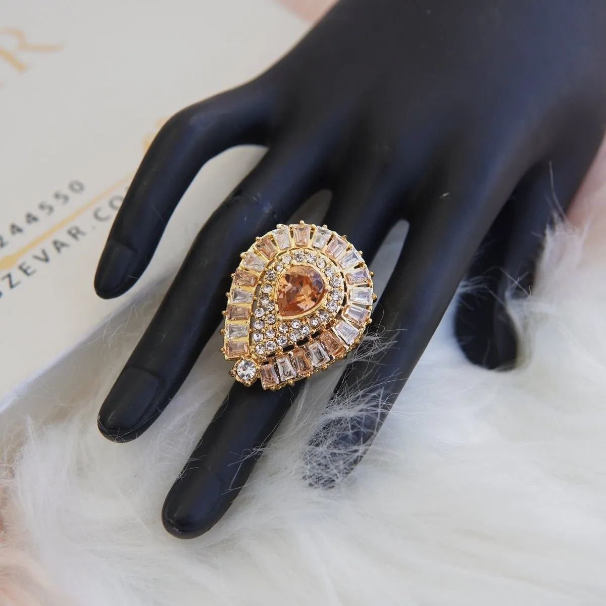 Badami Zircon Finger Ring