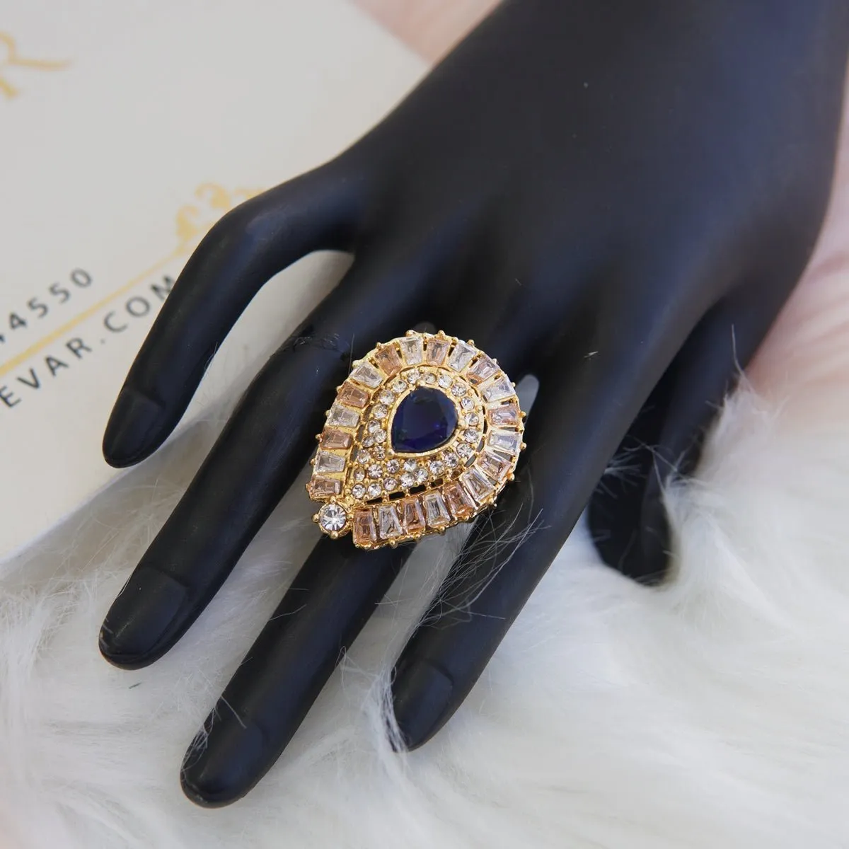 Badami Zircon Finger Ring