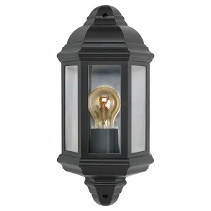 BELL 10360 Retro Half Lantern Black (lamp not included)