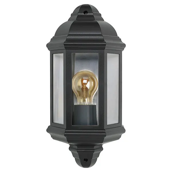BELL 10360 Retro Half Lantern Black (lamp not included)