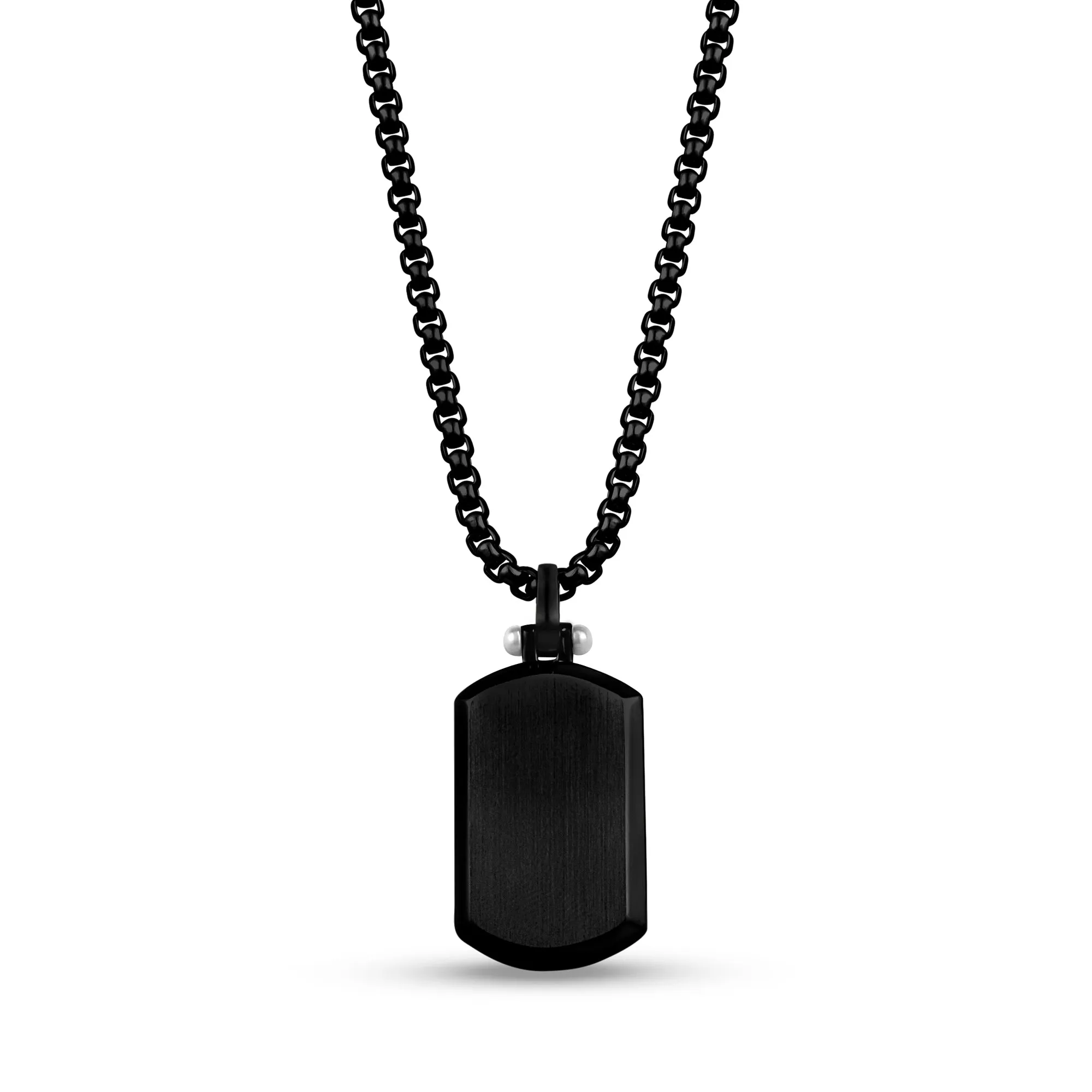 Beveled Edge Two Tone Dog Tag