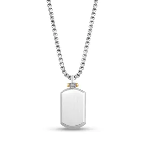 Beveled Edge Two Tone Dog Tag