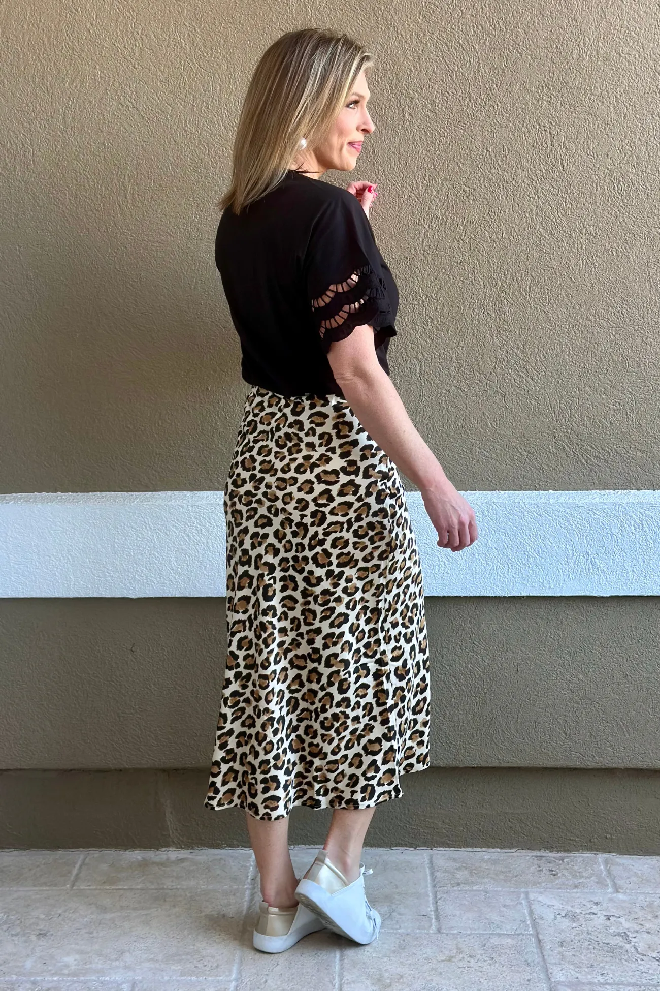 Blaze Leopard Midi Skirt