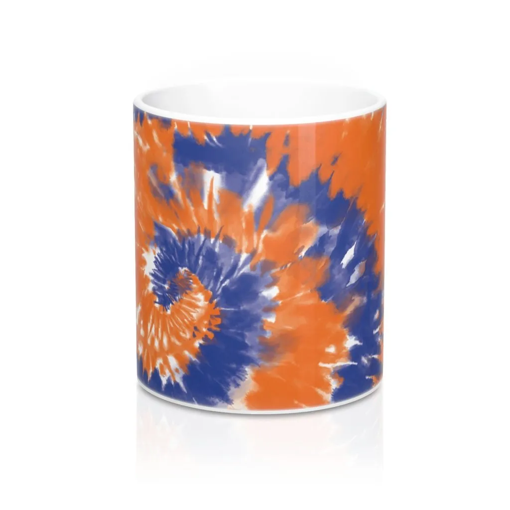 Blue & Orange Tie Dye Coffee Mug
