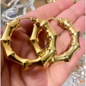 Blush Bamboo Hoops