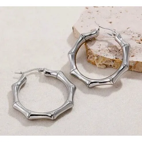 Blush Bamboo Hoops