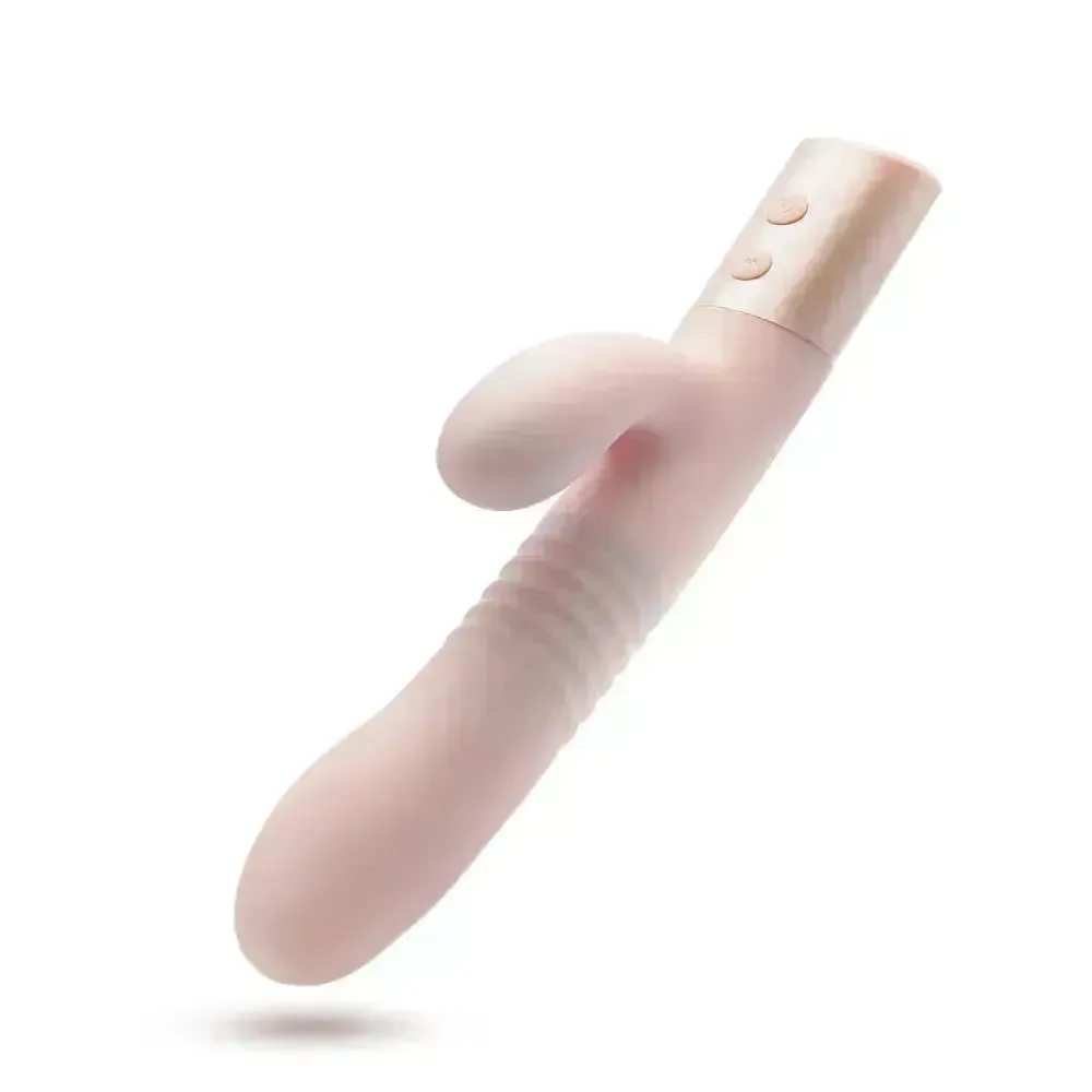 Blush - Fraya -  -  24.1 cm USB Rechargeable Thrusting Rabbit Vibrator