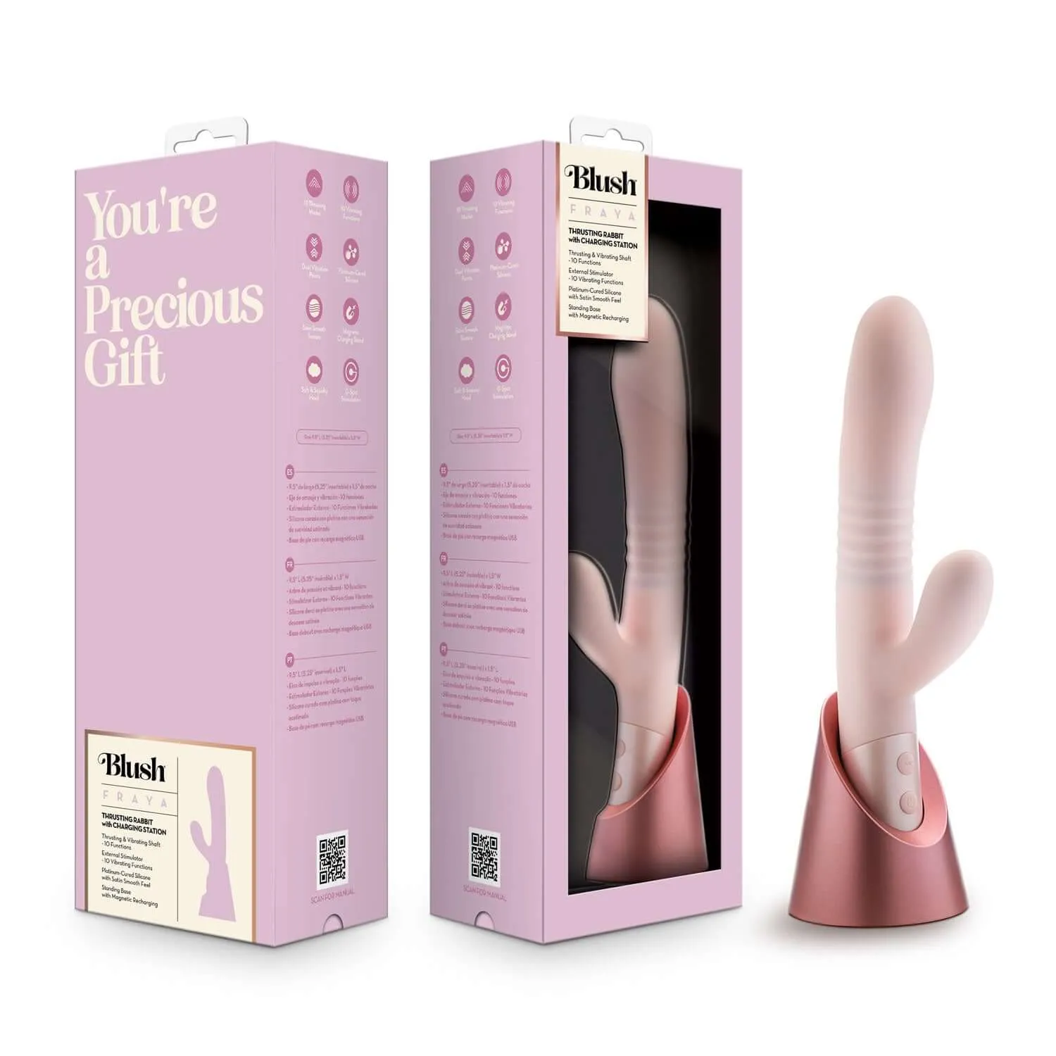 Blush - Fraya Rabbit Massager - Pink