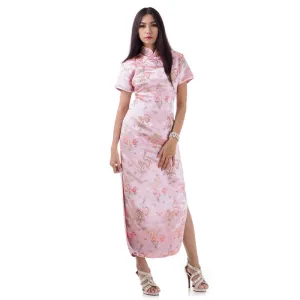 Blush Pink Dragon Qipao Dress Mei Long Grace