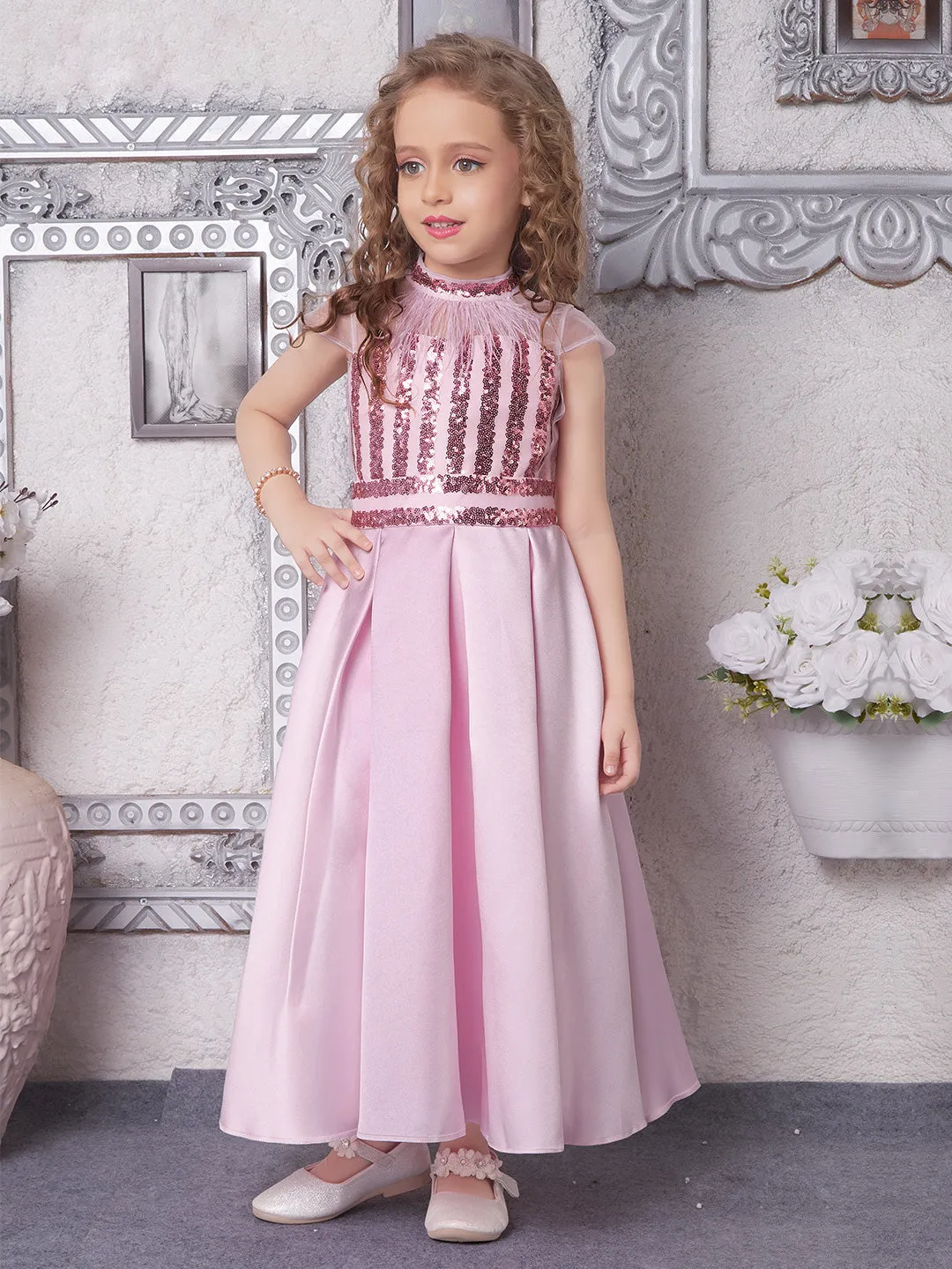 Blushing  Pink Gown for Girls